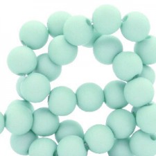 Acryl Perlen rund 6mm matt Soft turquoise blue